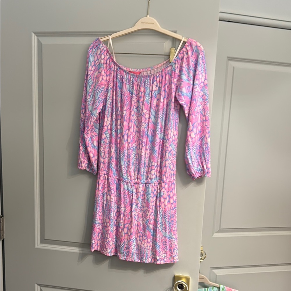 Lilly Pulitzer Pink and Blue Mini Dress